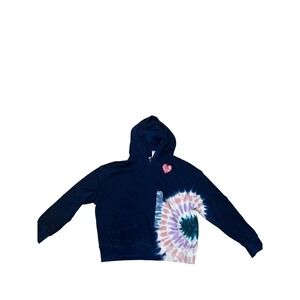 NWT Wildfox blue  tie-Dye Hooded sweatshirt sz Large
